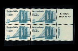 BOBPLATES #2041 Brooklyn Bridge Copyright Block  F-VF NH ~ See Details for Pos