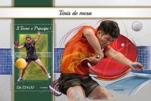 St Thomas - 2018 Table Tennis - Stamp Souvenir Sheet - ST18101b