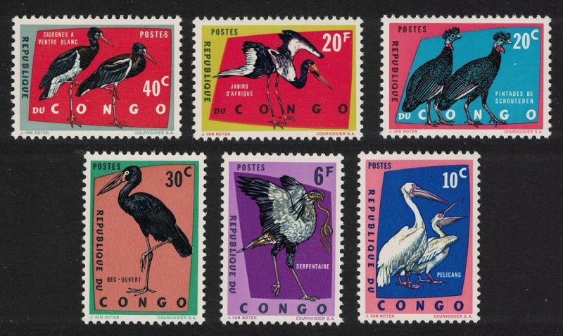 DR Congo Protected Birds 6v 1963 MNH SC#429=442 SG#468=481