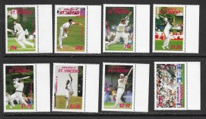 St. Vincent Grenadines 606-13  MNH Cricket set cpl. , vf 2022 CV $6.35