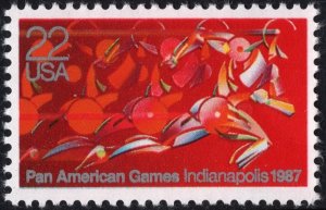 SC#2247 22¢ Pan American Games Single (1987) MNH