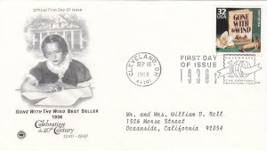 1998, Gone with the Wing Best Seller-1936, PCS, FDC (E11232)