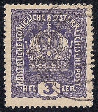 Austria #145 3 H Franz Austrian Crown used VF