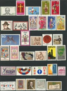 GERMANY Sc#1159//1357 1975-1981 53 Different Stamps Most Complete Mint NH