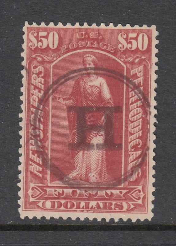 PR124 with great hand cancel SON H (Scarce) cv$225.00++