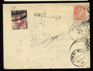 J22 Postage Due Used Stamp On Very Busy Cover from CANADA **MUST SEE** (#J22-70)