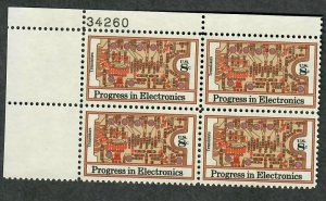 1501 Progress in Electronics MNH Plate Block UL
