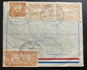 1937 Asuncion Paraguay First Flight cover to Mexico City Mexico Zeppelin Cancel