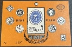 MEXICO # C345-MINT/NEVER HINGED----SOUVENIR SHEET--AIR-MAIL--1968