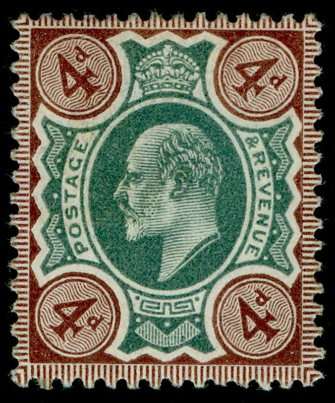 SG236 SPEC M23(-), 4d DARK green & choc-brown, NH MINT. Cat UNLISTED. CERT. (RC) 