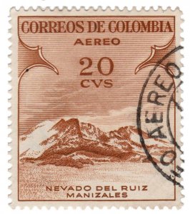 COLOMBIA AIRMAIL STAMP 1954. SCOTT # C243. USED. # 5