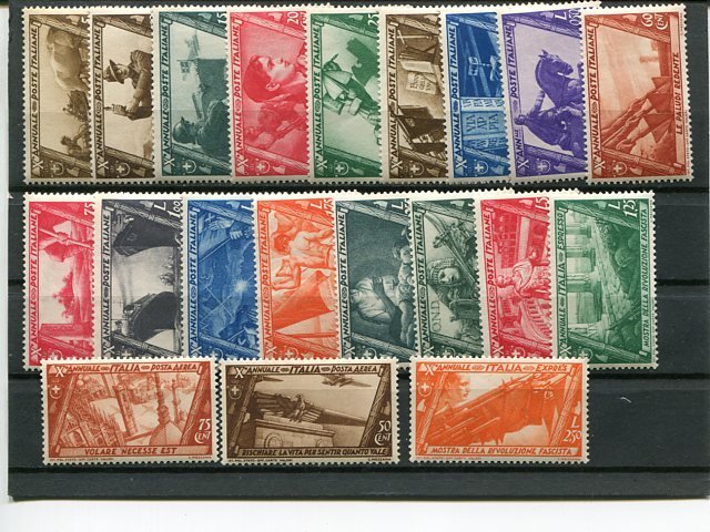 Italy #290-305, C40-1, E16-17  Mint  F-VF -  Lakeshore Philatelics