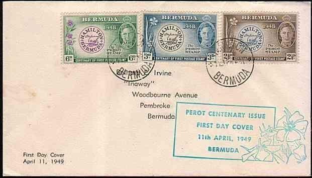 BERMUDA 1949 Stamp Centenary commem FDC...................33419