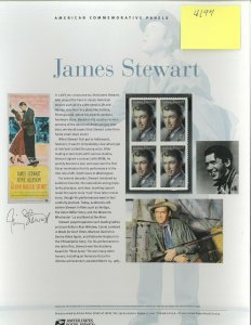 USPS COMMEMORATIVE PANEL #796 JAMES STEWART #4197