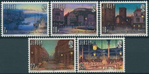 Jersey 1981 MNH Architecture Stamps Gas Lighting Landscapes Harbour 5v Set