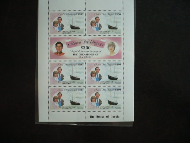 Stamps - St. Vincent Grenadines -Scott# 211-212-Mint Never Hinged Souvenir Sheet