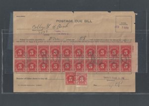 1959 Postage Due Bill From Orlando FL W/Pl Block Of 20 #J81 +2 #J82 = 46c---