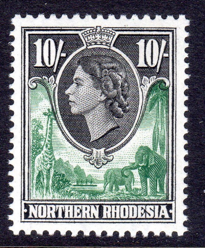 Northern Rhodesia- 1953 - sg 72 - 10/-- value - Mint Never Hinged cv £20.00   