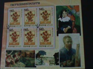 KOREA--IMPRESSIONISTS-FAMOUS PAINTER-VINCENT VAN GOGH-CTO SHEET-VF-LAST ONE