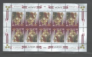 LATVIA 1995 EUROPE CEPT #407a-408 T.BECHE SHEETS=$13.00 /1T.B.=$3.00