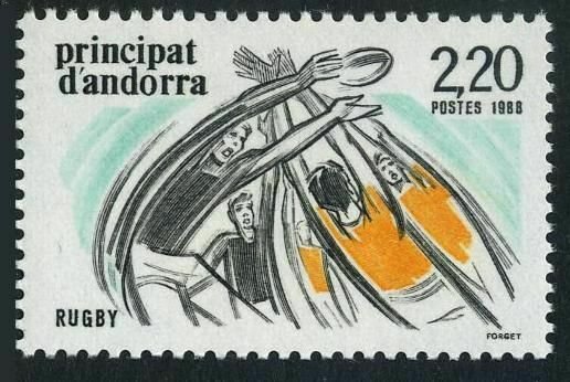 Andorra Fr 362,MNH.Michel 389. Rugby,1988.