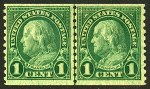 U.S. #597 MINT PAIR OG NH