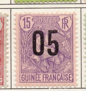 French Guinea 1912 Early Issue Fine Mint Hinged 05c. Surcharged 193451