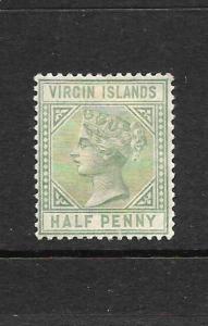 BRITISH VIRGIN ISLANDS 1883-84  1/2d  QV  MLH  SG 27