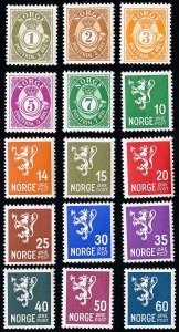 Norway Stamps # 162-76 MNH VF Scott Value $110.00