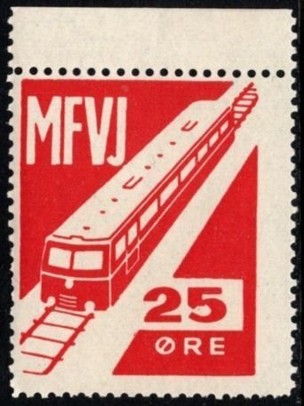 Vintage Denmark Private Railway Local Stamp MFVJ Railway Set/7 (Complete?) MNH