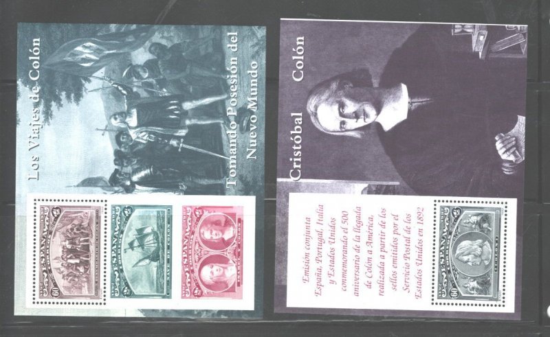 SPAIN 1992 COLUMBUS DISCOVERIES MS#2677 - 2682 MNH