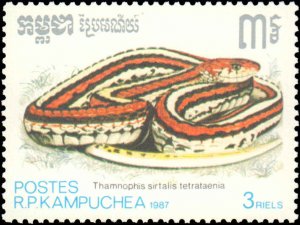 Cambodia  #805-811, Complete Set(7), 1987, Reptiles, Turtles, Snakes, Never H...