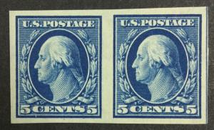 MOMEN: US #347 PAIR MINT OG NH XF $150 LOT #7229