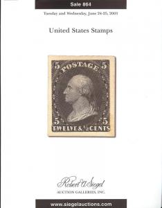 Siegel: Sale # 864  -  United States Stamps, Siegel 864