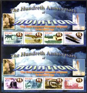 TUVALU 909-912 S/S MNH SCV $32.50 BIN $19.50 AVIATION
