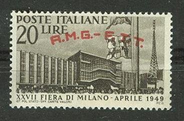 Italy-Trieste # 35 A.M.G. Overprint -   Milan Fair  (1) Unused VLH