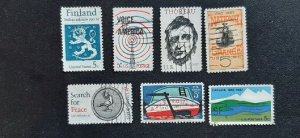 US Scott # 1323-1337; 15 used stamps of 1967; sound, off paper, most VF or bettr