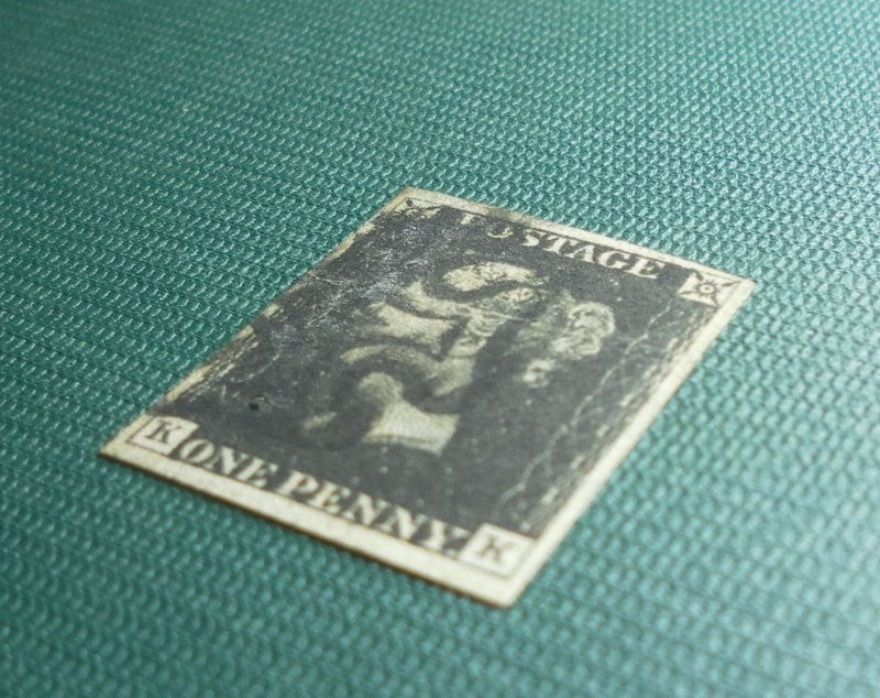 Penny Black, 1840, SG2, 4 Wide Margins, K and K Slight crease, (See photos).