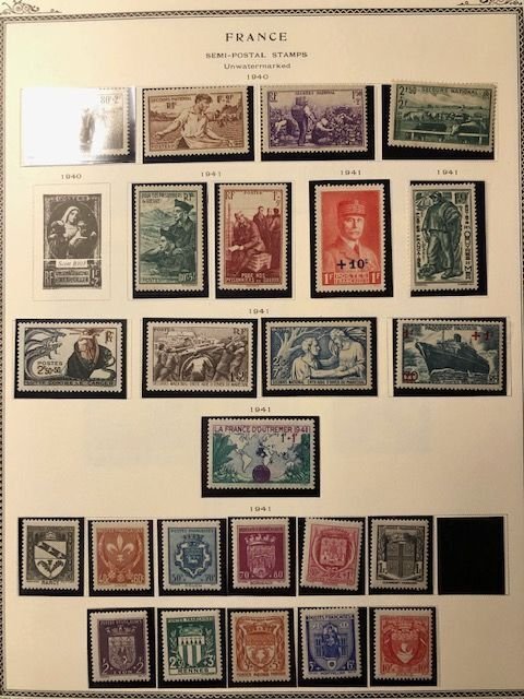 French Semi Postals - 12 pages -