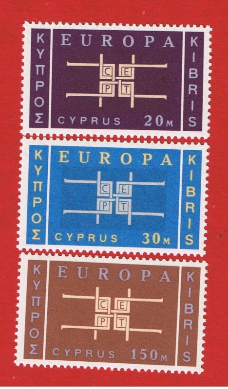 Cyprus #229-231 MNH OG  Europa  