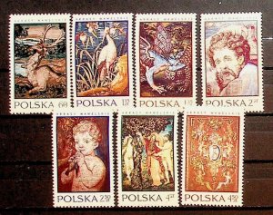 Poland Sc 1772-8 MNH Set of 1970 - Art, Paintings