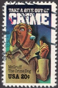 United States 2102 - Used - 20c McGruff / Take a Bite Out of Crime (1984)