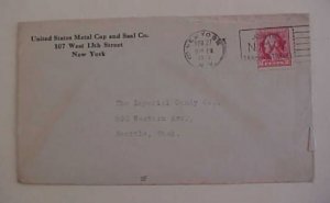 US  COVER  #526 cat.$11.00 NEW YORK APRIL 1920