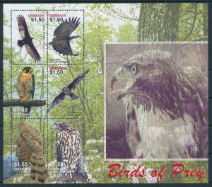 [108907] Grenada 2005 Birds of Prey Vulture Eagle Falcon Hawk Mini sheet MNH