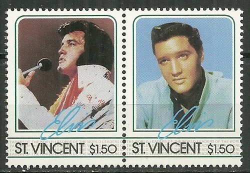 1985 St. Vincent 880a-b  $1.50 Elvis pair MNH