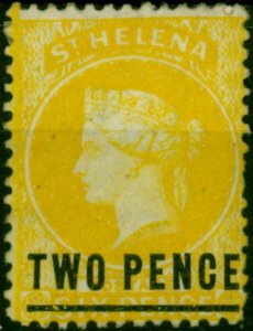 St Helena 1873 2d Yellow SG10 Type C Fine MM (2)