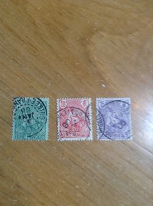 French Guinea  #  21-23  Used