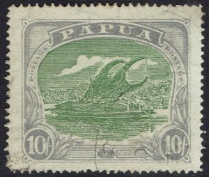 PAPUA 1916 LAKATOI 10/- USED