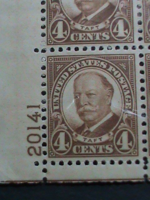 ​UNITED STATES-1930 SC#685-OVER 91 YEARS OLD- WILLIAM H. TUFT MNH-PLATE BLOCK