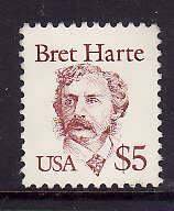 USA-Sc#2196- id8-unused no gum $5 Bret Harte-